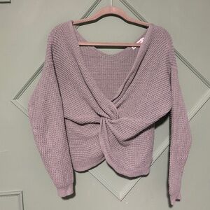Moon & Madison cropped Sage Green Sweater